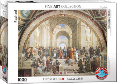 Eurographics - de school van athene [scuola di atene] - raffaello sanzio - 1000 stukjes 68×48cm (b×h) - fine art legpuzzel