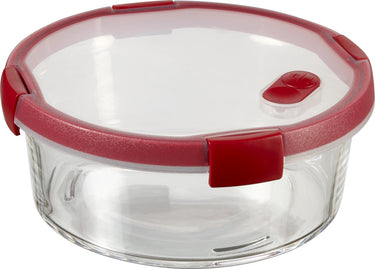 Curver smart cook glazen vershouddoos rond - 1,2l - rood