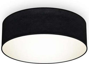 Briloner b.k.licht - plafondlamp - stoffen decoratieve woonkamerlamp - zwart - e27 fitting - rond - ø30cm