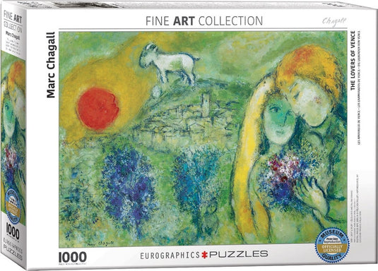 Eurographics - de geliefden van venetië [les amoureux de venise] - marc chagall - 1000 stukjes 68×48cm (b×h) - fine art legpuzzel