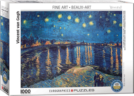 Eurographics - sterrennacht boven de rhône - vincent van gogh - 1000 stukjes - fine art legpuzzel