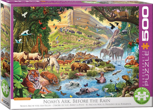 Eurographics - noahs ark voor de regen [noah's ark before the rain] - steve crisp - 500 xl stukjes 68×48cm (b×h) - familie legpuzzel