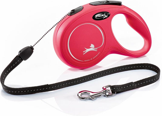 Flexi new classic koord - hondenriem - rood - s - 8 m - <12 kg