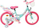 Volare unicorn kinderfiets - meisjes - 16 inch - groen - twee handremmen