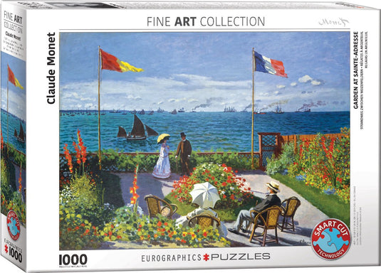 Eurographics - tuin in sainte-adresse [jardin à sainte-adresse] - claude monet - 1000 stukjes 68×48cm (b×h) - fine art legpuzzel
