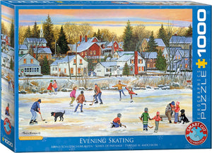 Eurographics patricia bourque: evening skating (1000 stukjes) - puzzel