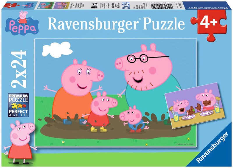 Load image into Gallery viewer, Ravensburger puzzel peppa pig - 2x24 stukjes - kinderpuzzel
