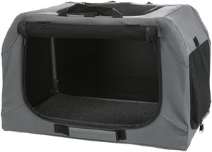 Trixie soft kennel easy reisbench grijs one size