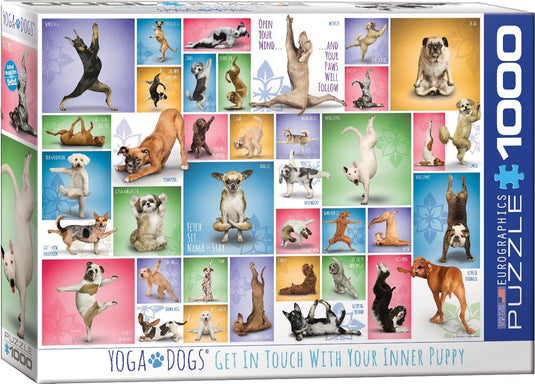 Eurographics - yoga honden [yoga dogs] - 1000 stukjes 68×48cm (b×h) - legpuzzel