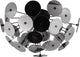 Trio discalgo - plafondlamp - zwart mat - plexi in rookkleur - excl. 3x e14 2w