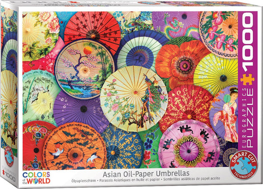 Eurographics - aziatische papieren paraplu's [asian oil paper umbrellas] - 1000 stukjes 68×48cm (b×h) - legpuzzel