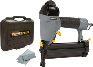 Powerplus powair0312 pneumatische tacker - max. druk: 8.3bar - incl. 1000 nieten en 1000 spijkers