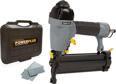 Powerplus powair0312 pneumatische tacker - max. druk: 8.3bar - incl. 1000 nieten en 1000 spijkers