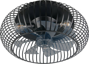 Rl live your light reality johanna - ventilator - zwart mat - excl. 3x e27 4 w - afstandsbediening - 3 snelheidsinstellingen - zomer- en wintermodus