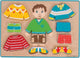 Bigjigs houten puzzel aankleden jongen educatief speelgoed.