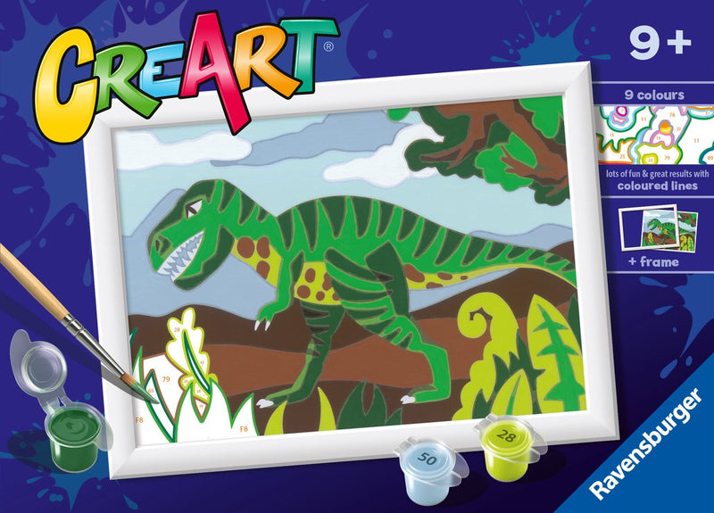 Load image into Gallery viewer, Ravensburger creart schilderen op nummer - dwalende dinosaurus
