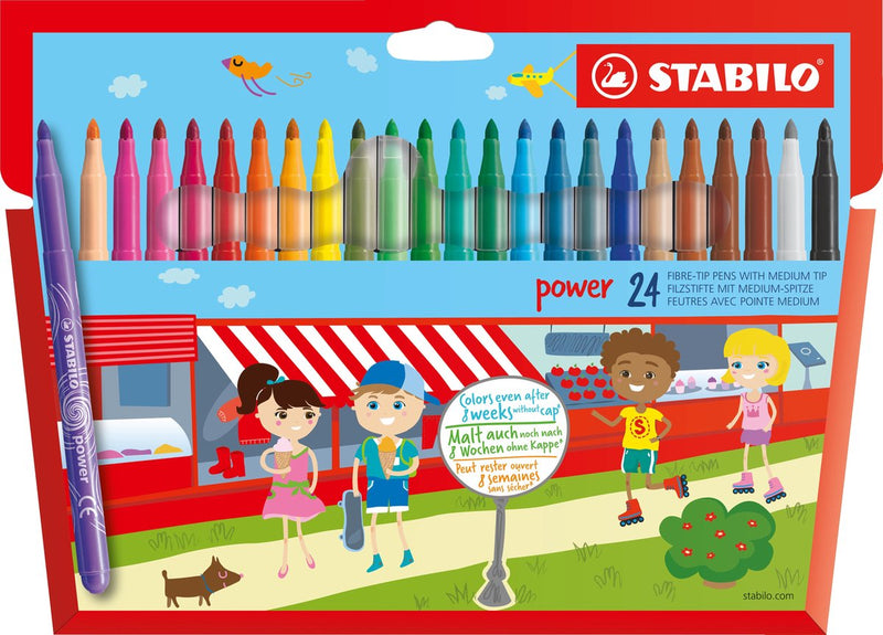 Afbeelding laden in galerijviewer, Stabilo power - viltstift - set met 24 stuks
