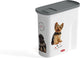 Curver voedselcontainer hond - 2l - 1kg - 21x9x20cm - wit grijs