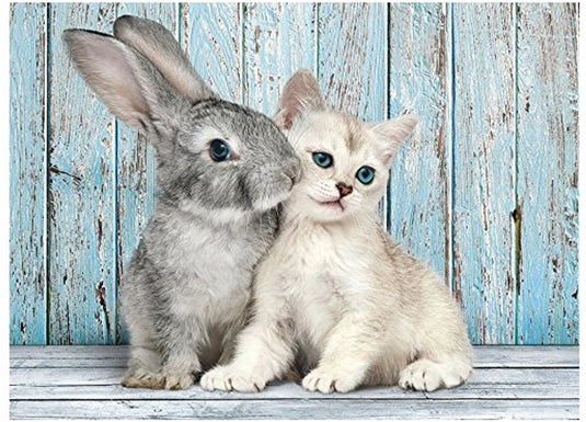 Clementoni - puzzel - 500 stukjes - kat en konijn - puzzel voor kinderen en volwassenen - high quality collection