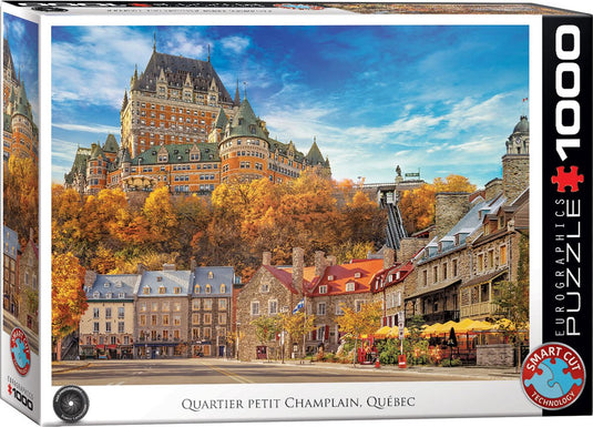 Eurographics - quartier petit champlain, quebec, canada - 1000 stukjes 68×48cm (b×h) - hdr fotografie legpuzzel
