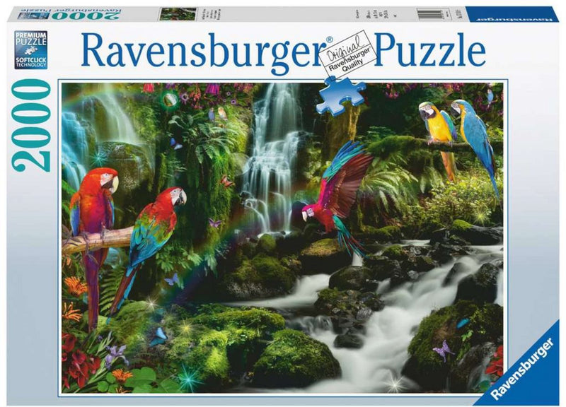 Load image into Gallery viewer, Ravensburger puzzel bonte papegaaien in de jungle - legpuzzel - 2000 stukjes
