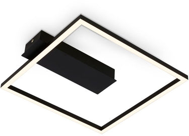 B.k.licht briloner - plafonniere led frame - plafondlamp met warm wit licht - 3000k - 12w - 1400 lm - 32x30x5 cm - zwart