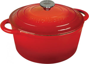 Kinghoff 1614 - gietijzeren braadpan - ø21 cm - 2.4l - rood - emaille
