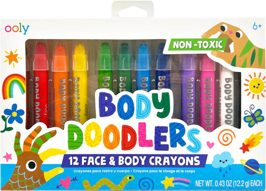 Ooly - body doodlers - gezicht lichaam krijtjes - gemakkelijk afwasbaar