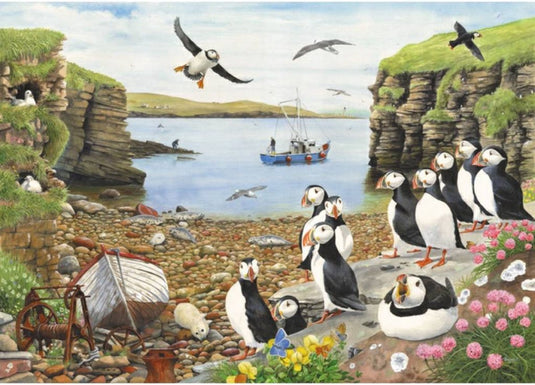 House of puzzles puffin parade puzzel 500 stukjes xl