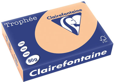 Clairefontaine trophée gekleurd papier, a4, 80 g, 500 vel, abrikoos