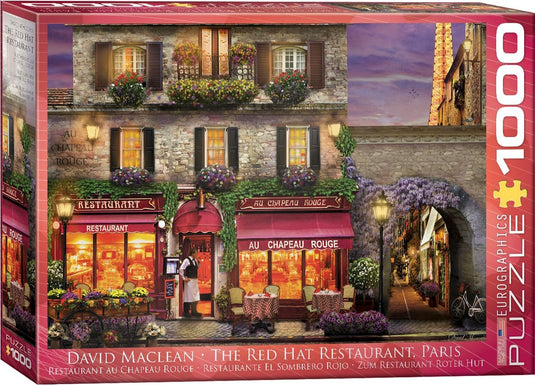 Eurographics - het rode hoed restaurant parijs [the red hat restaurant paris] - 1000 stukjes 68×48cm (b×h) - legpuzzel
