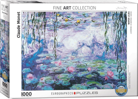 Eurographics - waterlelies, weerkaatsing van de wilg [nymphéas, reflets de saule] - claude monet - 1000 stukjes 68×48cm (b×h) - fine art legpuzzel
