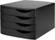 Djois re - solution bureauladenset - 4 gesloten laden - zwart - 100% gerecycled