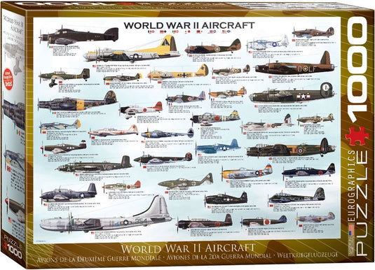 Eurographics - tweede wereldoorlog vliegtuigen [wwii aircraft] - 1000 stukjes 68×48cm (b×h) - legpuzzel