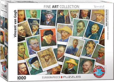 Eurographics - zelfportretten [van gogh selfies] - vincent van gogh - 1000 stukjes 68×48cm (b×h) - legpuzzel