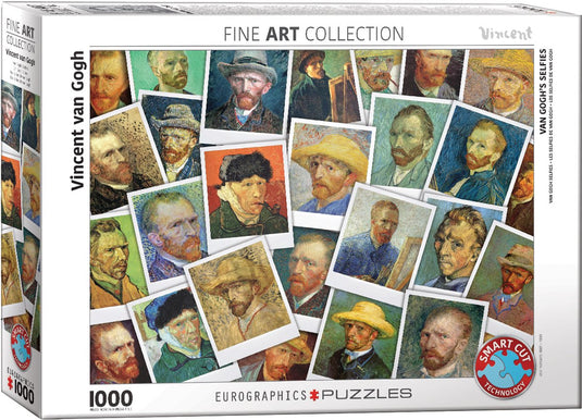 Eurographics - zelfportretten [van gogh selfies] - vincent van gogh - 1000 stukjes 68×48cm (b×h) - legpuzzel