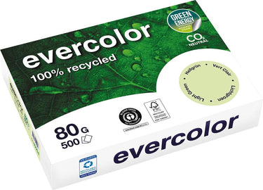 Clairefontaine evercolor, gekleurd gerecycleerd papier, a4, 80 g, 500 vel, lichtgroen