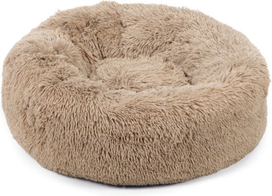 Beeztees yali - hondenmand - pluche - fluffy - beige - diam. 70 cm