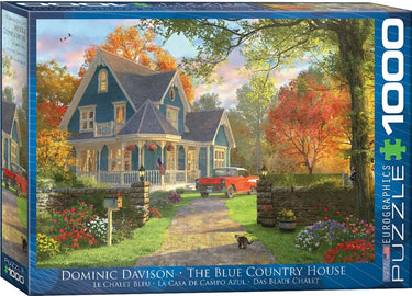 Eurographics - het blauwe landhuis [the blue country house] - dominic davison - 1000 stukjes 68×48cm (b×h) - legpuzzel