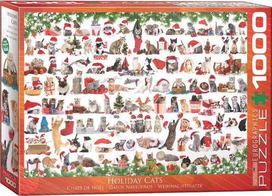 Eurographics holiday cats (1000 stukjes) - puzzel