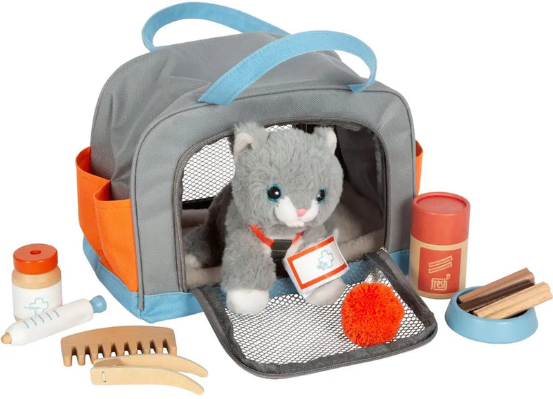 Load image into Gallery viewer, Small foot - knuffel kat met draagtas en verzorgingsset
