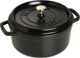 Staub braadpan - rond - 24 cm - zwart