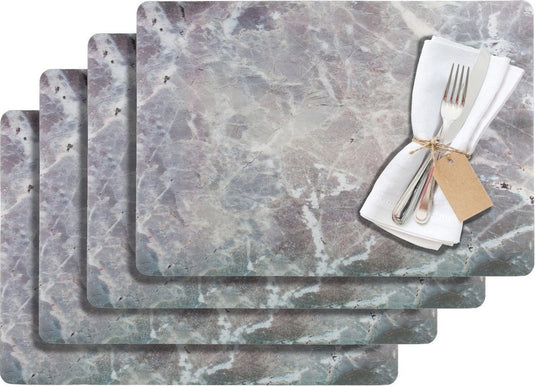 Westmark set placemats, 4-delige set, saleen collectie marmor - grijs - 43,5 x 30 cm