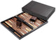 Philos backgammon houten spelkist kroko-look medium uitvoering.