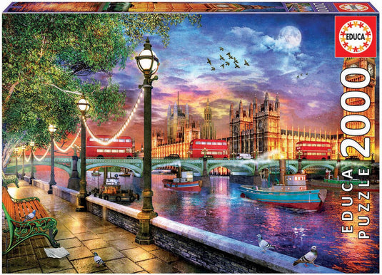 Educa - puzzel - 2000 stuks - zonsondergang in londen