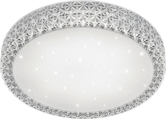 Rl live your light reality pegasus - plafondlamp - wit - incl. 1x smd 27 w - afstandsbediening - geintegreerde dimmer - traploos instelbare lichtkleur - nachtlampje - plafondbevestiging - niet geschikt voor externe dimmer - sterlichteffect - geheugenfunct