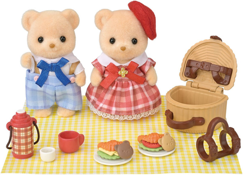 Load image into Gallery viewer, Sylvanian families 5853 biscuit beer zus en broer - picknick set
