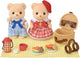 Sylvanian families 5853 biscuit beer zus en broer - picknick set