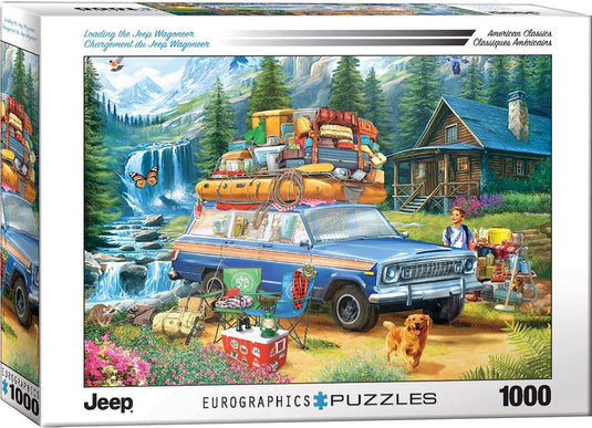 Eurographics - de jeep wagoneer laden [loading the jeep wagoneer] - bigelow illustrations - 1000 stukjes 68×48cm (b×h) - legpuzzel