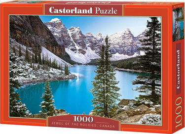 Castorland the jewel of the rockies, canada – puzzel – 1.000 stukjes – satijnen afwerking – perfecte pasvorm – europese kwaliteit